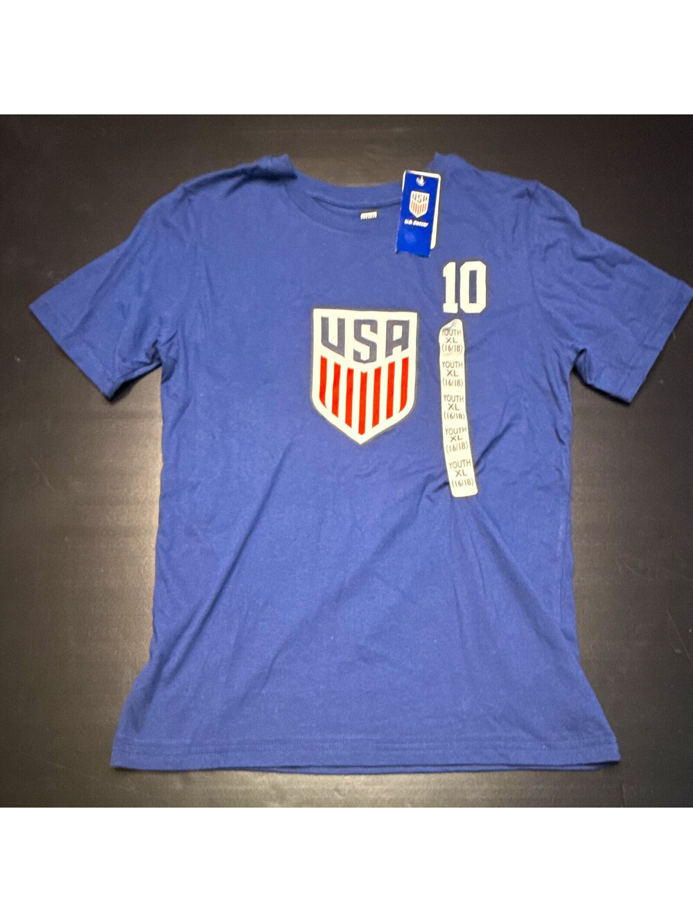 U.S. Soccer USA Pulisic #10 Blue Kids Youth XL (16/18) Shirt